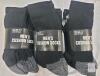 Men&rsquo;s Cushion Crew Socks, Black, Sz 10-13, Shoe Size 6-12, 3 Packs, Cushioned Sole