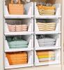 SNSLXH 5 Pack White Stackable Storage Organizer, 16.93 x 13.2 x 36 in, Waterproof PP Plastic