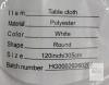 Set of 3 White 120" Round Polyester Tablecloths, Seamless, Stain Resistant, Batch HG00020260206 - 3