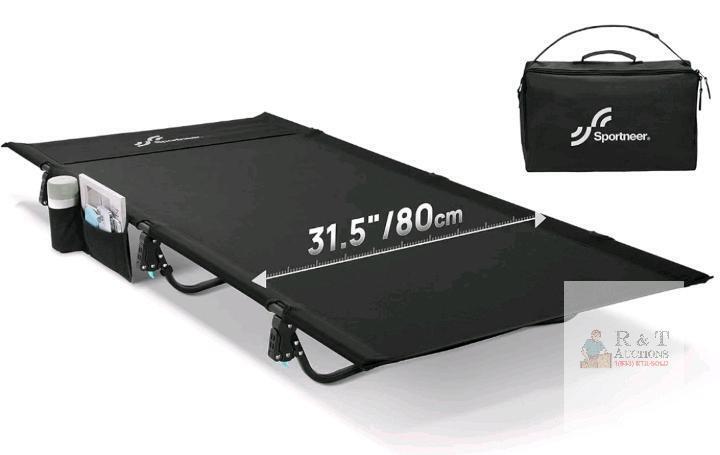 Sportneer FCC-07 Portable Camping Cot, 74.8"x31.5", Mesh Fabric, Folding W/Bag, 330 lbs Capacity