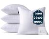 HOM-1122-22P4 Down Alternative 22x22" Pillow Inserts, Set of 4, Hypoallergenic, Machine Washable