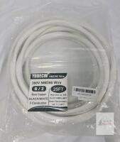 YDDECW 6/2 NMD90 Copper Cable, 25 ft, 300V, 3-Conductor, Black/White, PVC Jacket, CSA, RoHS