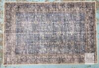 new 2x3 CHAMPLANT Vintage-Style Washable Area Rug, Blue/Grey, 0.27" Pile, Non-Slip Backing