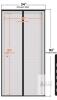 Magnetic Screen Door SD3482, 34"x82", Fits 32"x80" Door, Black, Magnetic Closure - 2