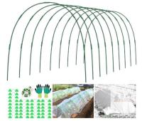 Fiberglass Raised Bed Greenhouse Hoop Kit, 9 Hoops, 5mm Diameter, Fits Up to 16'x4' Beds