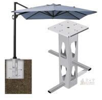 Dolibest Heavy Duty In-Ground Umbrella Base, Universal Steel Rustproof Stand