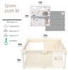 Fodoss Baby Playpen with Mat, 47x47 inches, Beige, ASTM Certified - 2