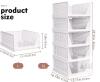 SNSLXH 5-Pack Stackable Plastic Storage Drawer Organizer, White, 16.73" x 13.11" x 36.5" - 2