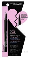 Wet n Wild Breakup Proof Waterproof Liquid Eyeliner, Ultra Black, 0.03 fl oz, Angled Brush