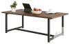VERFARM Rectangular Industrial Coffee Table, Walnut Finish, 35.43" x 17.72" x 16.53" - 2