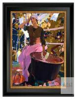 NEW FOLKOR 16"x20" Ornate Picture Frame, Black with Gold Accents, Model PS-FE001