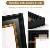 NEW FOLKOR 16"x20" Ornate Picture Frame, Black with Gold Accents, Model PS-FE001 - 2