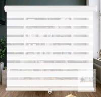 LUCKUP Cordless Zebra Roller Shade, Wood Grain White, 72" Height, SKU X004OR7MGB