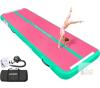 VOFiTNY Inflatable Gymnastics Air Track, 10ft x 3.3ft x 4in, Pink/Green, Includes Pump & Accessories