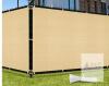 Beige HDPE Privacy Fence Screen Panel, 5' x 33' for Chain Link Fence, Zip Ties Included