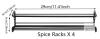 Wall Mounted Metal Spice Rack Set, 4-Tier, Black, with Mounting Hardware - 2
