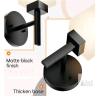 AONEON Matte Black Wall Sconce, 6.75" x 6.88" x 4", E12 Base, 60W Max - 2