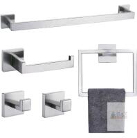 TNOMS 5-Piece Stainless Steel Bathroom Hardware Set, Wall Mounted, Brushed Nickel Finish