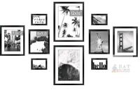 ArtbyHannah 10-Piece Black Gallery Wall Frame Set with Acrylic Covers