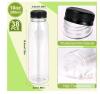 38 Pack 10oz PET Plastic Juice Bottles, BPA-Free, Screw Cap, 7.28" Tall Clear - 2