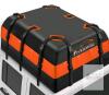 Fivklemnz 21 Cubic Ft Roof Cargo Carrier Bag, 52"x40"x17", Waterproof, 8 Straps, Black/Orange
