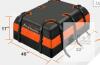 Fivklemnz 21 Cubic Ft Roof Cargo Carrier Bag, 52"x40"x17", Waterproof, 8 Straps, Black/Orange - 2