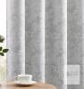 Beauoop Grey Floral Jacquard Blackout Grommet Curtains, 52x84 in, Set of 2 - 2