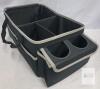 Foldable Car Trunk Organizer, 4 Compartments, 2 Cup Holders, Black & Gray, Universal Fit