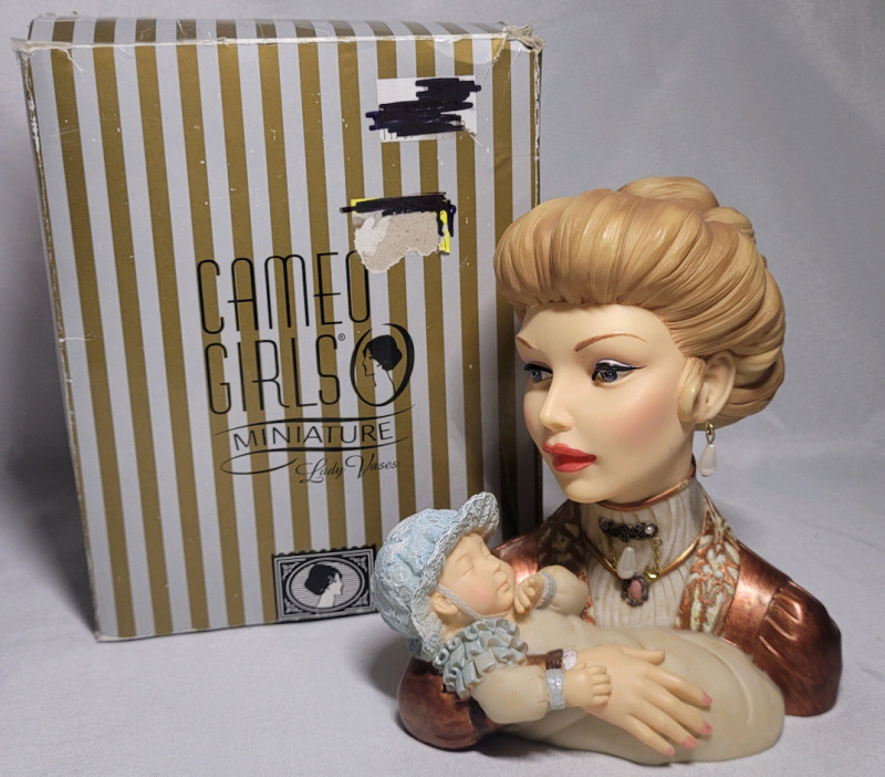 Cameo Girls Miniature Lady Vase ' A Mother's Love ' , 6 1/4" Tall
