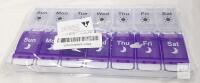 Weekly 14-Compartment Pill Organizer AM/PM, Purple & White, Flip-Top, LPN N B6NRCVR2Z