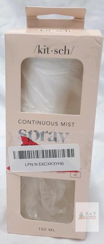 Kitsch 150 mL Continuous Mist Spray Bottle &ndash; Black, Recycled Materials, Fine Mist Atomizer