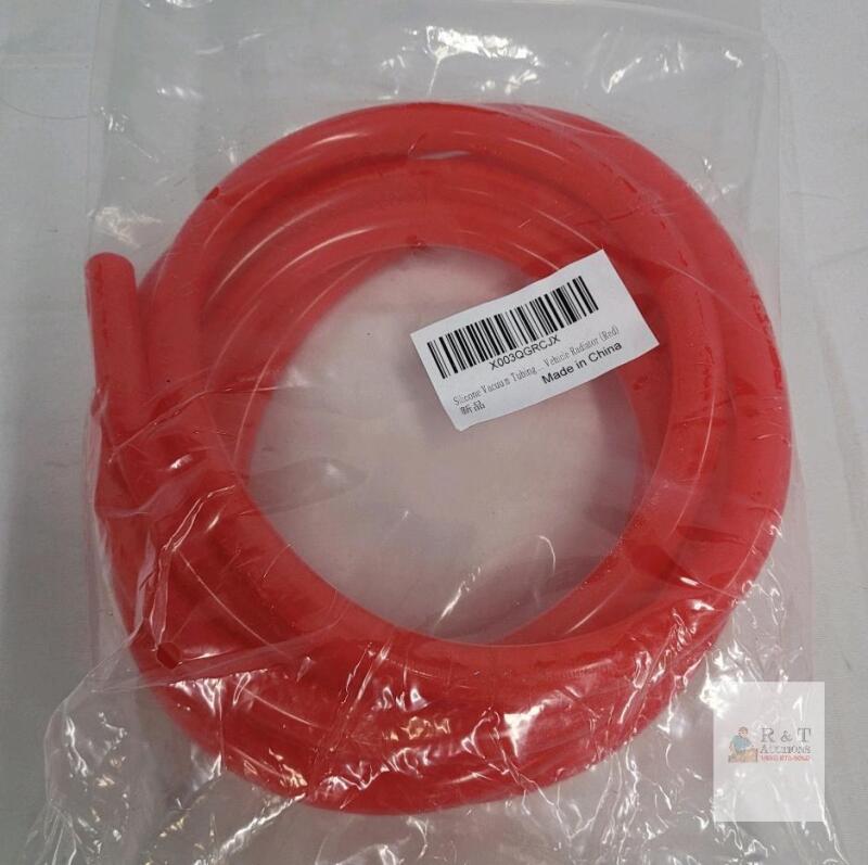 Red Silicone Vacuum Tubing 8mm ID 2m Length for Vehicle Radiator & Automotive Applications
