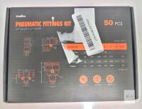 TRILINK QTO-T1 Pneumatic Fittings Kit, 1/4" OD, 50 pcs, Push-to-Connect