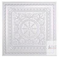 Art3d 24"x24" 3D Decorative PVC Ceiling Tiles, White Finish, Pack of 12