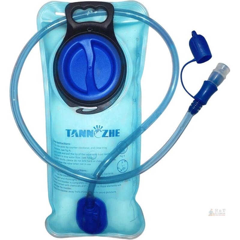 TANNOZHE 2L Hydration Bladder Water Reservoir, BPA-Free, Large Screw Cap, Bite Valve,