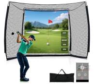 Fanison Golf Hitting Net with Impact Screen, 10.6' x 8.4', 6-PLY Netting & Fiberglass Frame