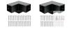 Colinktool 3-Way 4x4 Pergola Corner Bracket Kit, Fits Standard Wood Beams, 2-Pack With Screws - 3