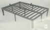 King Size Metal Bed Frame AM01-KJ03-12K-B Sturdy Steel Platform, Slatted Design, Black