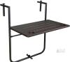 Adjustable Folding Balcony Railing Table, 24"x14", Cup Holders, Outdoor/Indoor, Serial X004WQ8NIP - 3