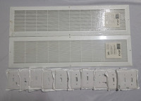 6"&times;30" Cold Air Return Vents & 10 Double Switch Wall Plates - New