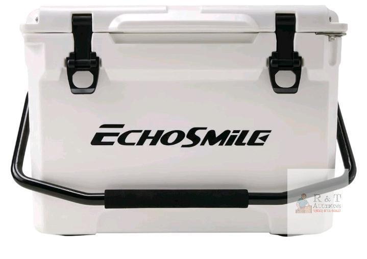 EchoSmile 25 Quart Rotomolded Cooler, White, Model LCL025WB