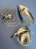 Three Sterling Bond Boyd Brooches Butterfly Art Deco Nuevous - 2