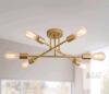 MEIXISUE Gold Sputnik Ceiling Light MX-C2130-6 GD, 6-Light, Modern, Semi-Flush, UL Certified new