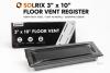 NEW SOLRIX 3" x 10" Heavy-Duty Steel Floor Vent Register