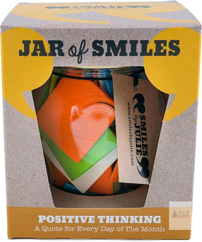New Smiles by Julie Jar of Smiles Positive Thinking &ndash; 31 Handmade Inspirational Quote Cards, Gift Boxed