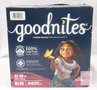 Goodnites Nighttime Underwear Girls S/M 44ct, 43&ndash;68 lbs, Disney Encanto, Leak & Odor Protection