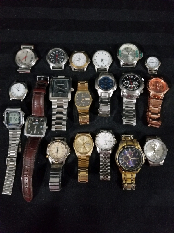 Large lot of mens vintage to new watches