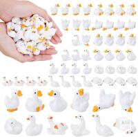 New 48Pcs Mini Resin Gooses Figurines 12 Styles Small Resin Geese | Garden Goose Accessories, Party Favors, Bag Fillers, Dollhouse Decor