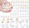 New 48Pcs Mini Resin Gooses Figurines 12 Styles Small Resin Geese | Garden Goose Accessories, Party Favors, Bag Fillers, Dollhouse Decor