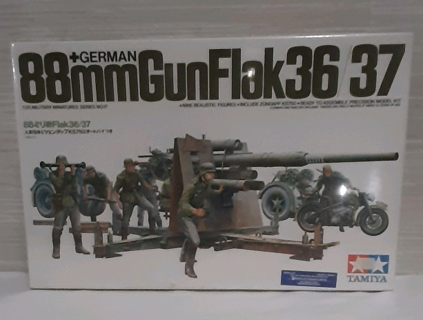 Vintage 88mm GunFlak36/37 Military Miniatures 1:35 Scale. In Sealed Box.